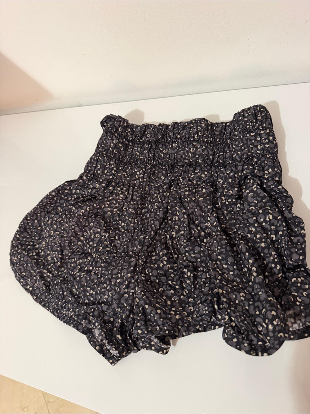 FP Movement by Free People Black Floral Athletic Shorts